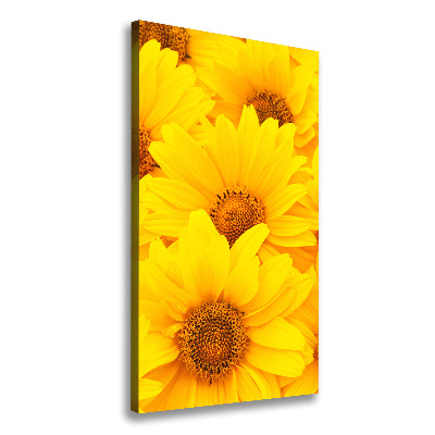 Quadro su tela canvas verticale Girasoli