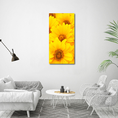 Quadro su tela canvas verticale Girasoli