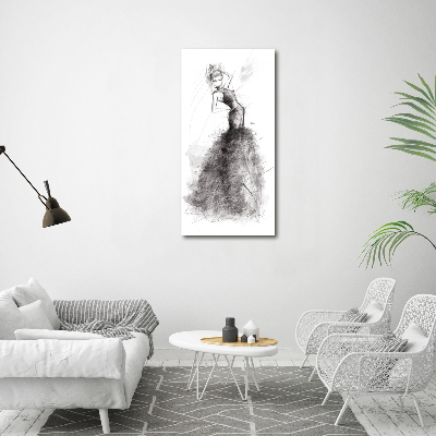 Quadro su tela canvas verticale Illustrazione di moda