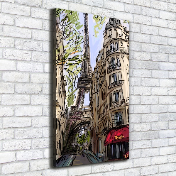 Quadro foto su tela verticale Torre Eiffel Parigi