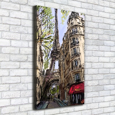 Quadro foto su tela verticale Torre Eiffel Parigi