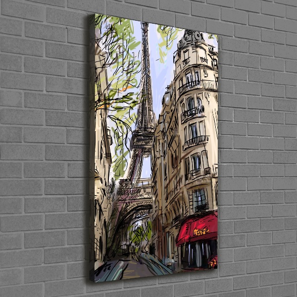 Quadro foto su tela verticale Torre Eiffel Parigi