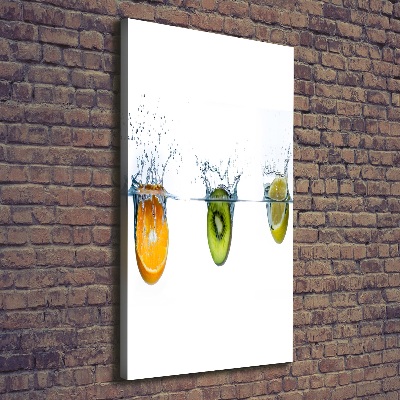 Quadro foto su tela verticale Frutti sott'acqua