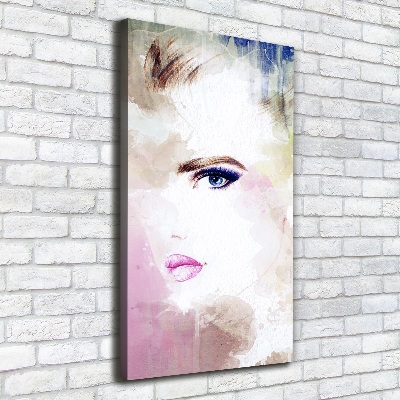 Stampa quadro su tela verticale Donna astratta