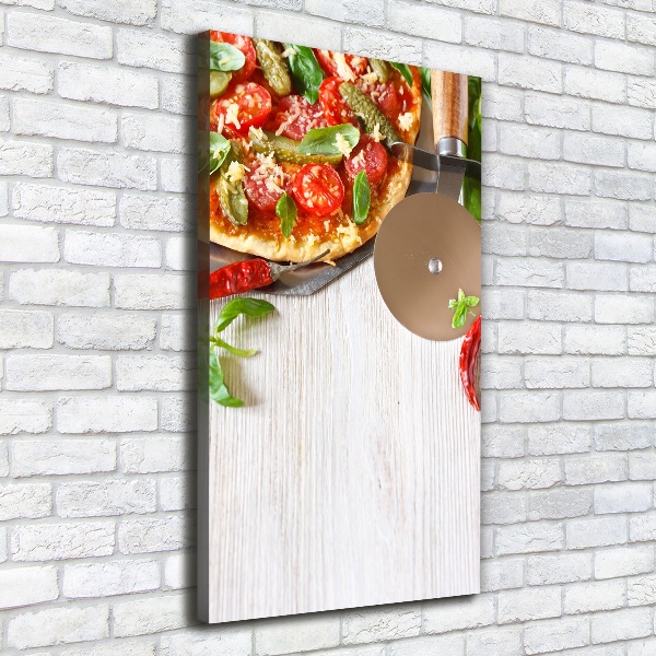 Quadro su tela canvas verticale Pizza