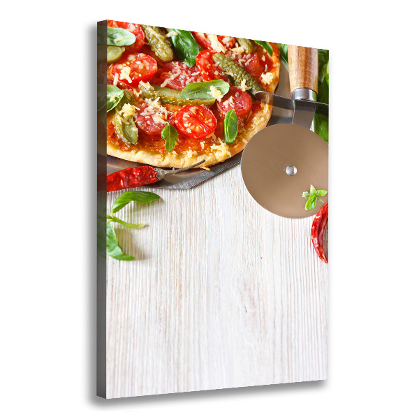 Quadro su tela canvas verticale Pizza