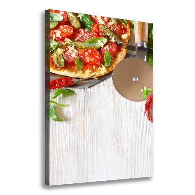 Quadro su tela canvas verticale Pizza