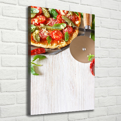Quadro su tela canvas verticale Pizza