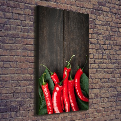 Quadro foto su tela verticale Peperoncini