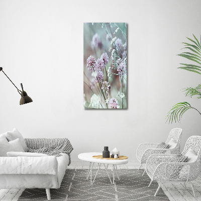 Quadro foto su tela verticale Fiori d'aglio