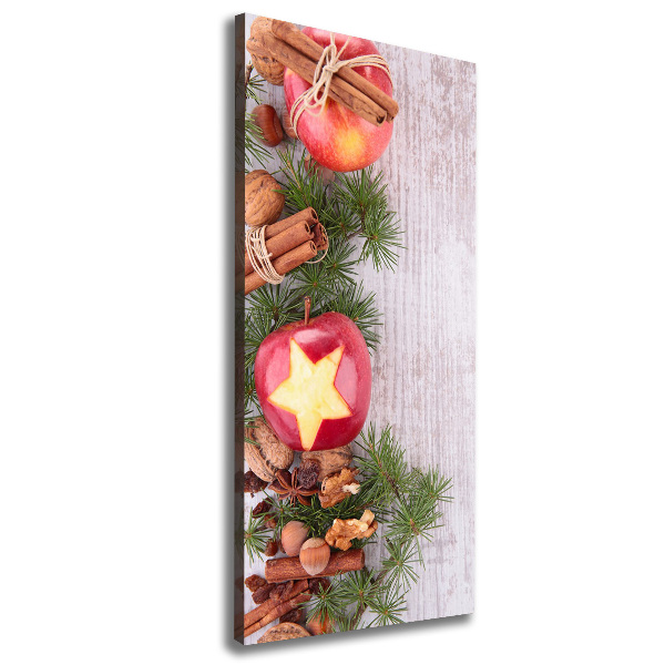 Quadro su tela canvas verticale Mele di Natale