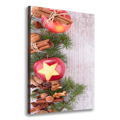 Quadro su tela canvas verticale Mele di Natale