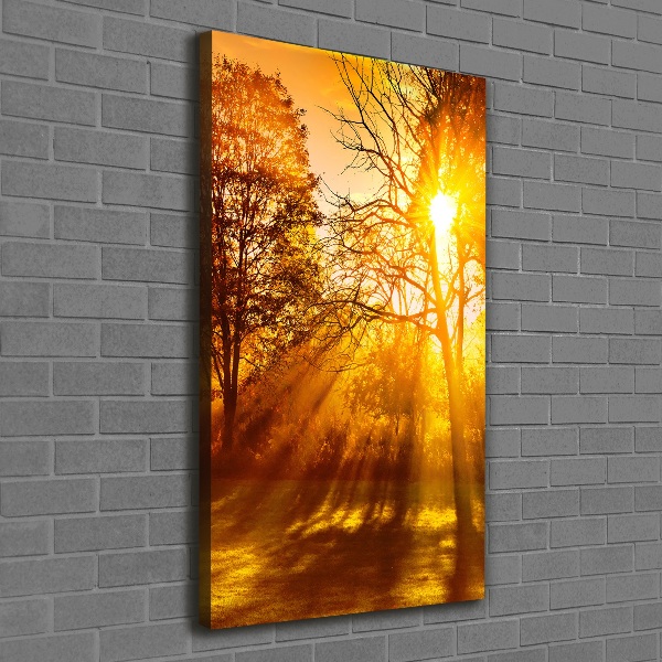 Stampa quadro su tela verticale Parco in autunno