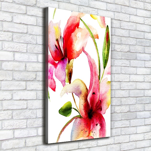 Stampa quadro su tela verticale Fiori di giglio