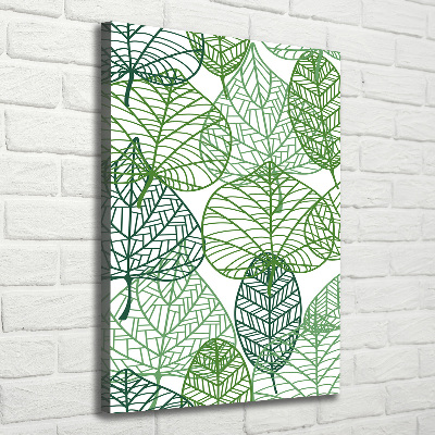 Quadro foto su tela verticale Foglie