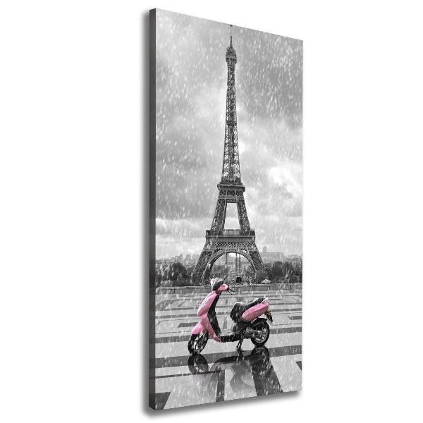 Quadro foto su tela verticale Monopattino della Torre Eiffel