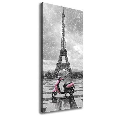 Quadro foto su tela verticale Monopattino della Torre Eiffel