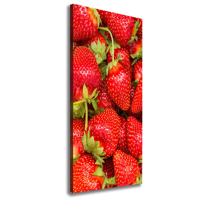 Quadro foto su tela verticale Fragole