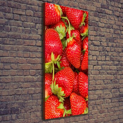 Quadro foto su tela verticale Fragole