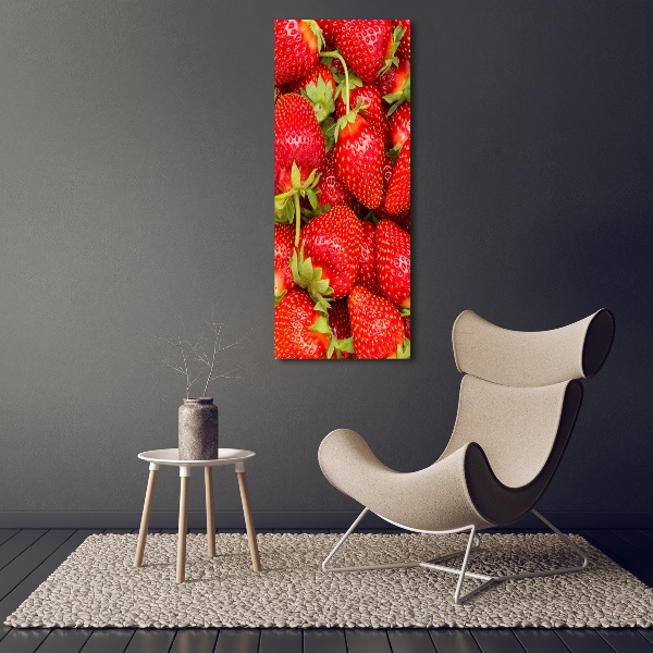Quadro foto su tela verticale Fragole