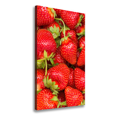 Quadro foto su tela verticale Fragole
