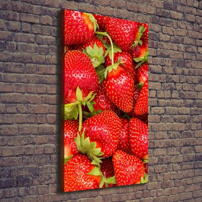 Quadro foto su tela verticale Fragole