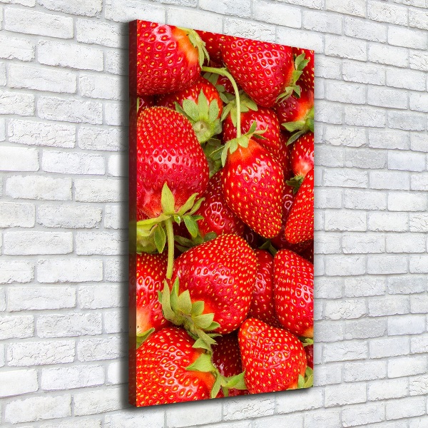Quadro foto su tela verticale Fragole