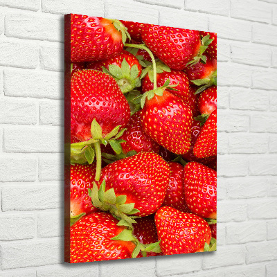 Quadro foto su tela verticale Fragole