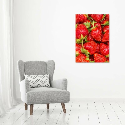 Quadro foto su tela verticale Fragole