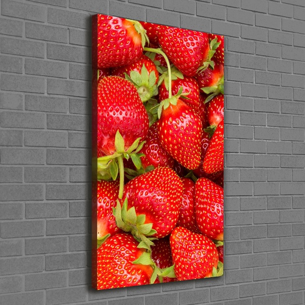 Quadro foto su tela verticale Fragole