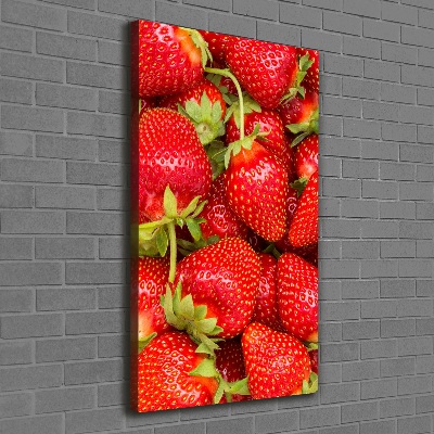 Quadro foto su tela verticale Fragole