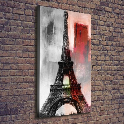 Stampa quadro su tela verticale Torre Eiffel Parigi