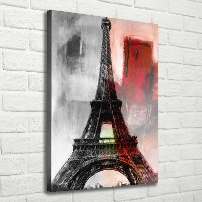 Stampa quadro su tela verticale Torre Eiffel Parigi