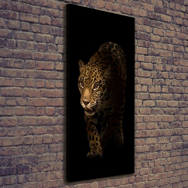 Quadro su tela canvas verticale Giaguaro