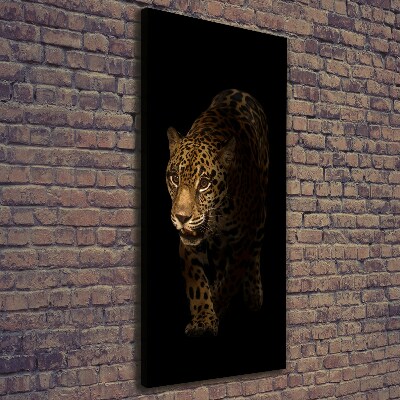 Quadro su tela canvas verticale Giaguaro