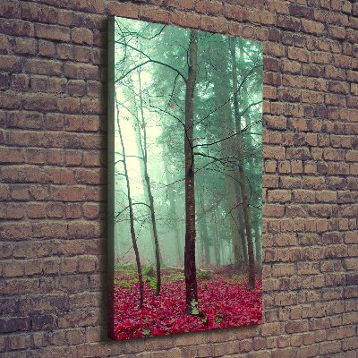 Stampa quadro su tela verticale Foresta in autunno