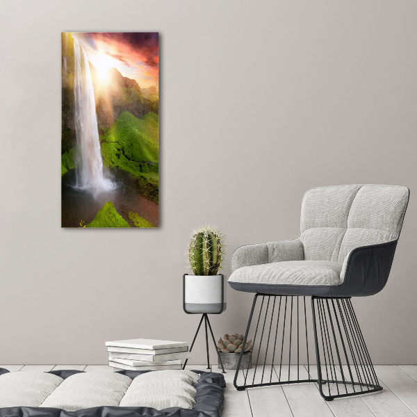 Quadro foto su tela verticale Cascata