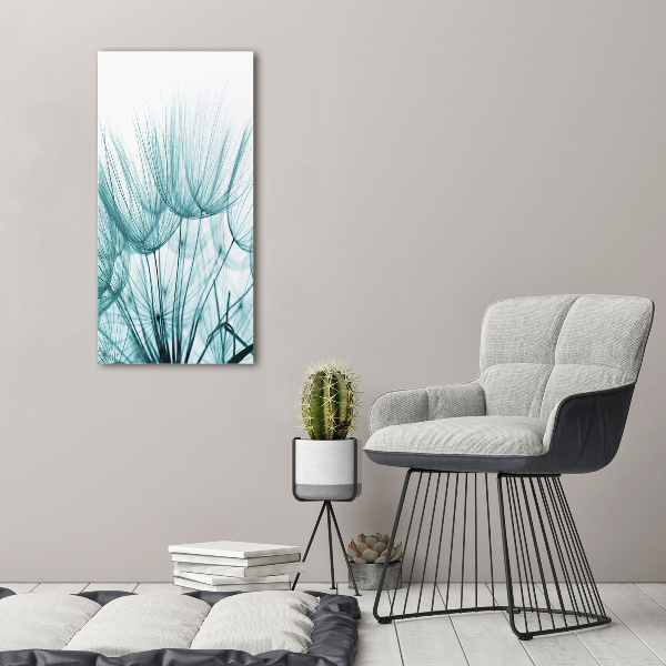 Quadro foto su tela verticale Semi di tarassaco