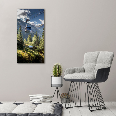Quadro su tela canvas verticale Montagne russe