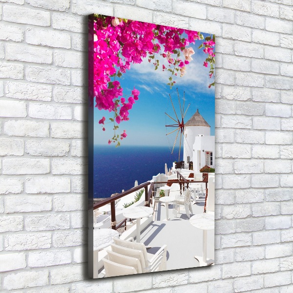 Quadro foto su tela verticale Santorini, Grecia