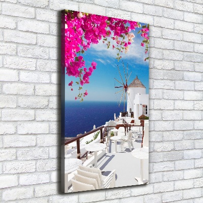 Quadro foto su tela verticale Santorini, Grecia