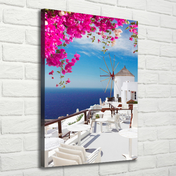 Quadro foto su tela verticale Santorini, Grecia