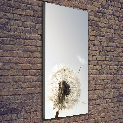 Quadro su tela canvas verticale Dente di leone