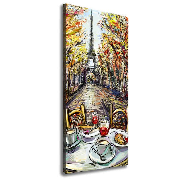 Stampa quadro su tela verticale Colazione a Parigi