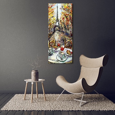 Stampa quadro su tela verticale Colazione a Parigi