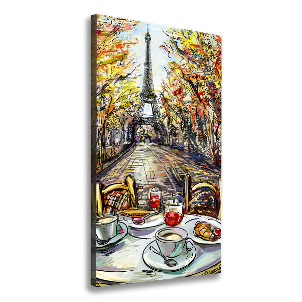 Stampa quadro su tela verticale Colazione a Parigi
