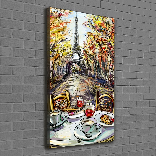 Stampa quadro su tela verticale Colazione a Parigi