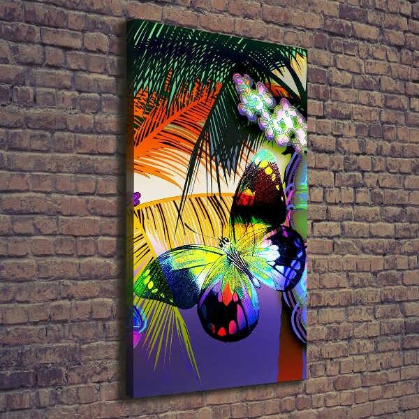 Quadro su tela canvas verticale Fiori colorati