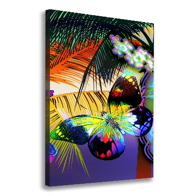 Quadro su tela canvas verticale Fiori colorati