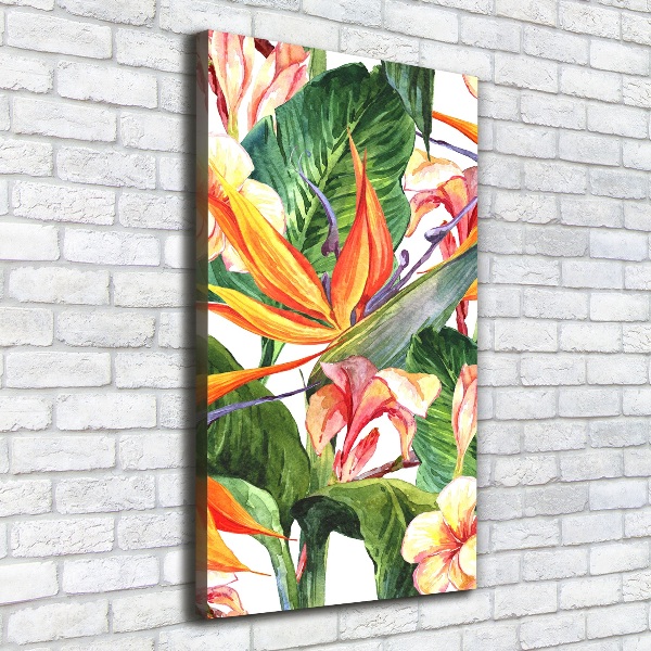 Quadro su tela canvas verticale Modello hawaiano